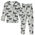 thumbnail image 1 of joogoo Retro Ducks Swim 2 Piece Long Sleeve Tee and Pants Cotton Pajama Set 6Y, 1 of 7