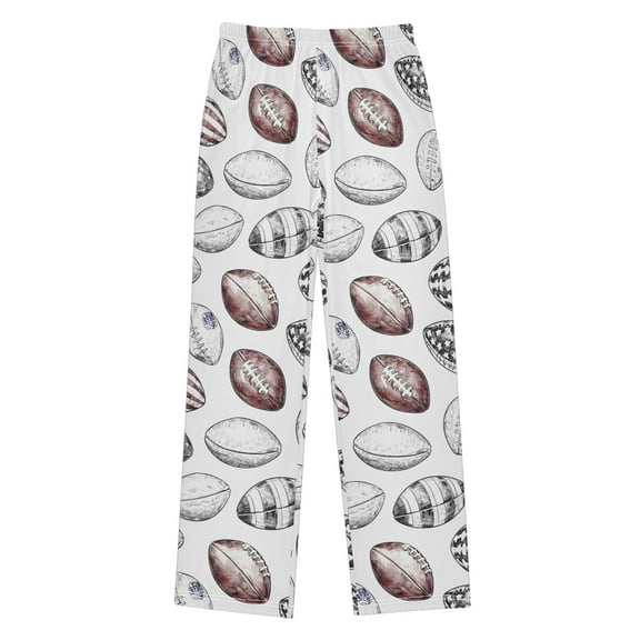 joogoo Retro Football Rugby Pajama Pants Pj Bottoms Sleepwear Lounge S