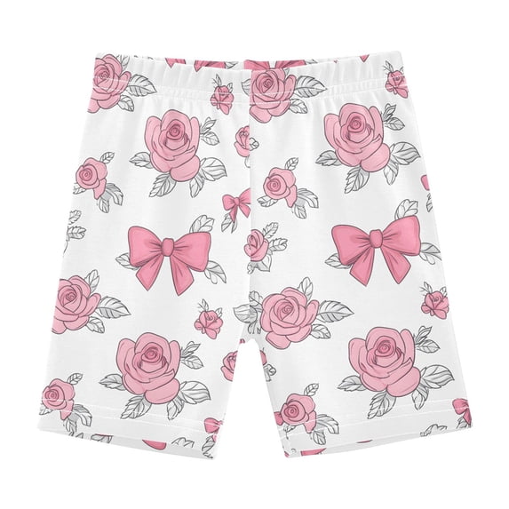 joogoo Roses Bows Girls Lined Shorts Bike Dance Bottoms 5T