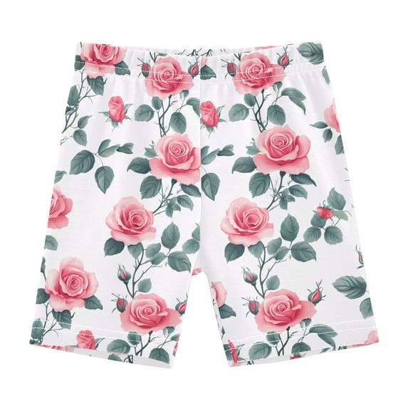 joogoo Roses Floral-i6 Girls Lined Shorts Bike Dance Bottoms 10Y