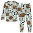 thumbnail image 1 of joogoo Rugby Football Baseball 2 Piece Long Sleeve Tee and Pants Cotton Pajama Set 8Y, 1 of 7