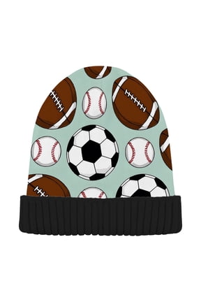 Rugby Football Baseball Beanie Hats Cuffed Winter Warm Knit Thick Beanies
