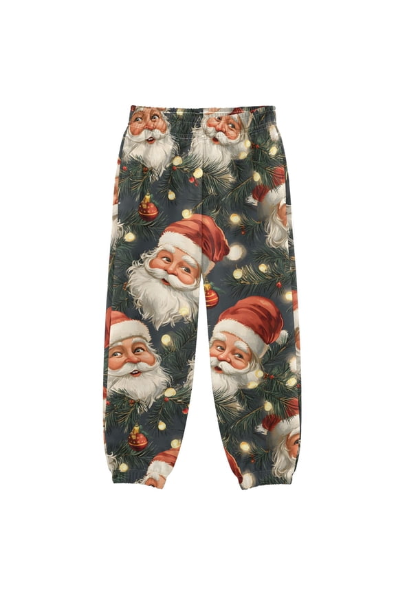 Santa Claus Christmas Lights Boys' Sweatpants Jogger Pants 3T