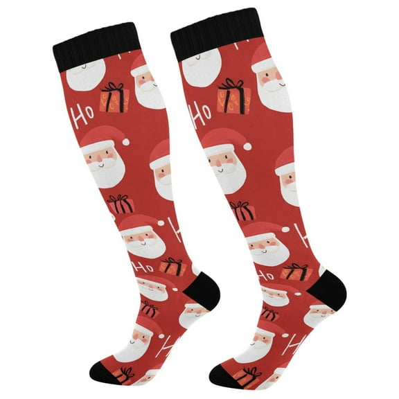 joogoo Santa Claus Gifts Long Socks Women Men Knee High Sock