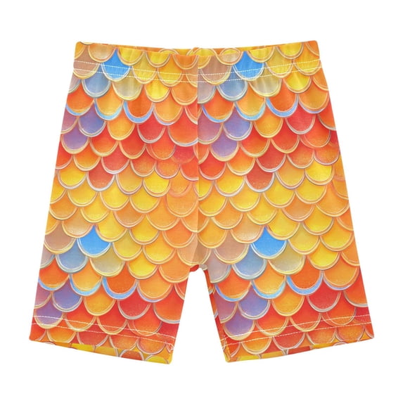 joogoo Scales Yellow Girls Lined Shorts Bike Dance Bottoms 5T
