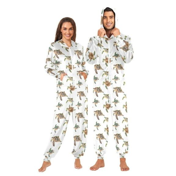 joogoo Sea Turtles-b1 Unisex Adults Onesies Pajamas Jumpsuits M