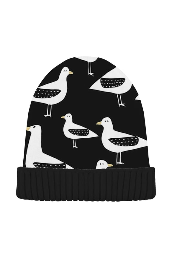 Seagull Beanie Hats Men Women Cuffed Skull Cap Winter Warm Knit Thick Beanies