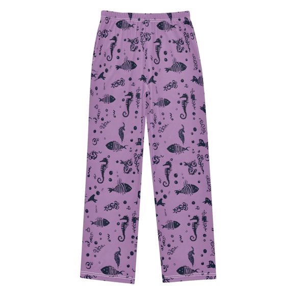 joogoo Seahorse Fish Bone Pattern Pajama Pants Pj Bottoms Sleepwear Lounge L