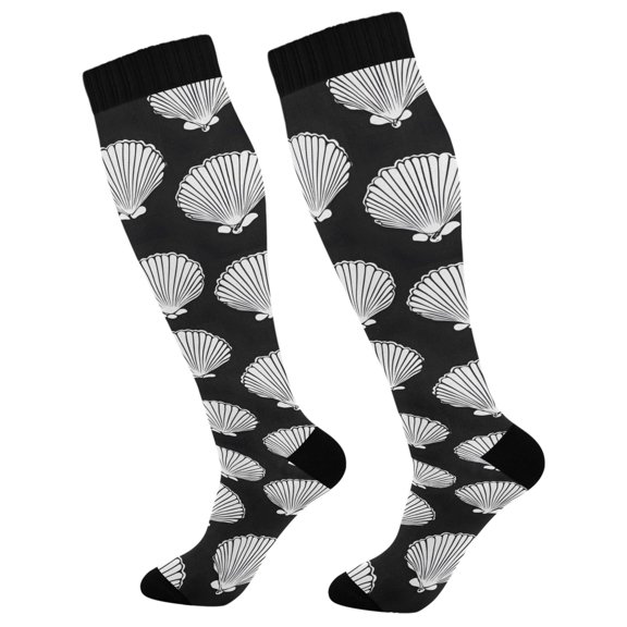 joogoo Seashells Socks Women Men Knee High Sock