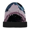 thumbnail image 1 of joogoo Shark Artistic Beanie Hats Cuffed Winter Warm Knit Thick Beanies, 1 of 7
