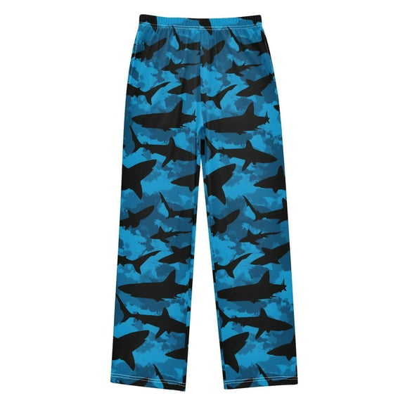 joogoo Shark Silhouette-s1 Pajama Pants Pj Bottoms Sleepwear Lounge L