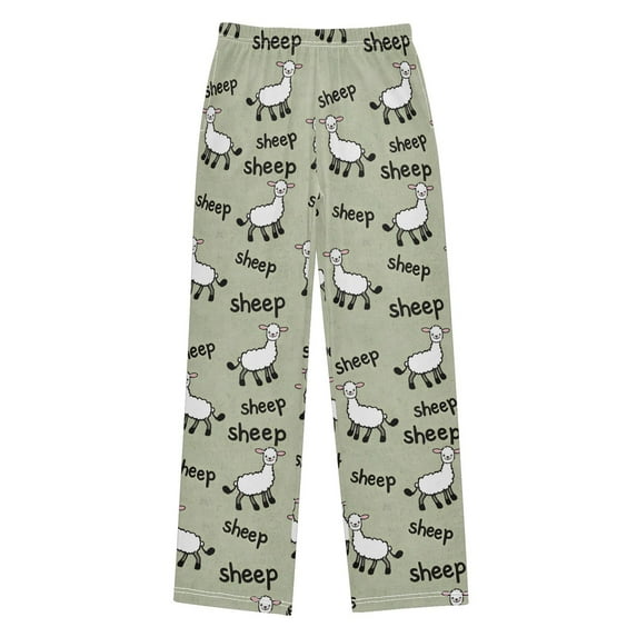 joogoo Sheep Cartoon Pajama Pants Pj Bottoms Sleepwear Lounge L