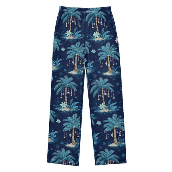 joogoo Shells Palm Trees Pajama Pants Pj Bottoms Sleepwear Lounge L