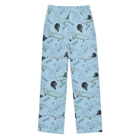 joogoo Skateboard Hats Blue Pajama Pants Pj Bottoms Sleepwear Lounge M