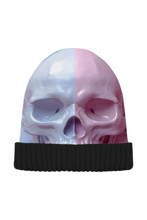 Skeleton Abstract Beanie Hats Cuffed Winter Warm Knit Thick Beanies