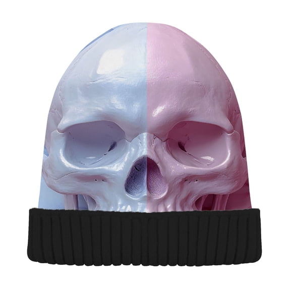 joogoo Skeleton Abstract Beanie Hats Cuffed Winter Warm Knit Thick Beanies