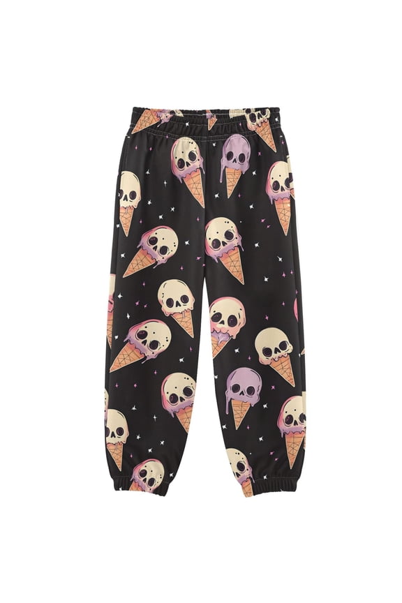 Skeleton Ice Cream Boys' Sweatpants Jogger Pants 5-6Y