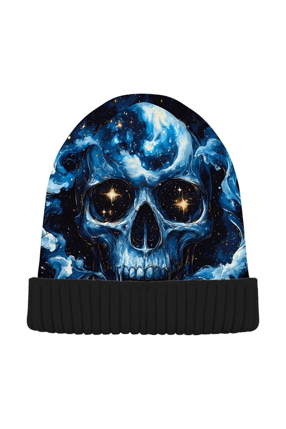 Skeleton Starry Beanie Hats Cuffed Winter Warm Knit Thick Beanies