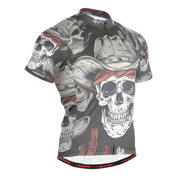 joogoo Skull Cactus Men's Cycling Jerseys Mountain Bike Short Sleeve Tops M