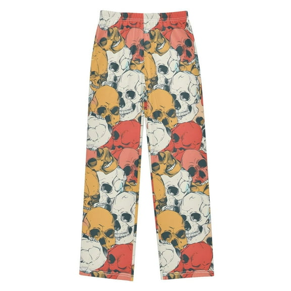 joogoo Skull Head Hand Drawn Pajama Pants Pj Bottoms Sleepwear Lounge S