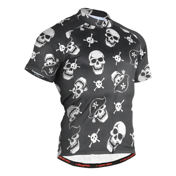 joogoo Skull Pattern Men's Cycling Jerseys Mountain Bike Short Sleeve Tops S