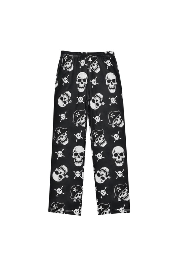 Skull Pattern Pajama Pants Pj Bottoms Sleepwear Lounge L