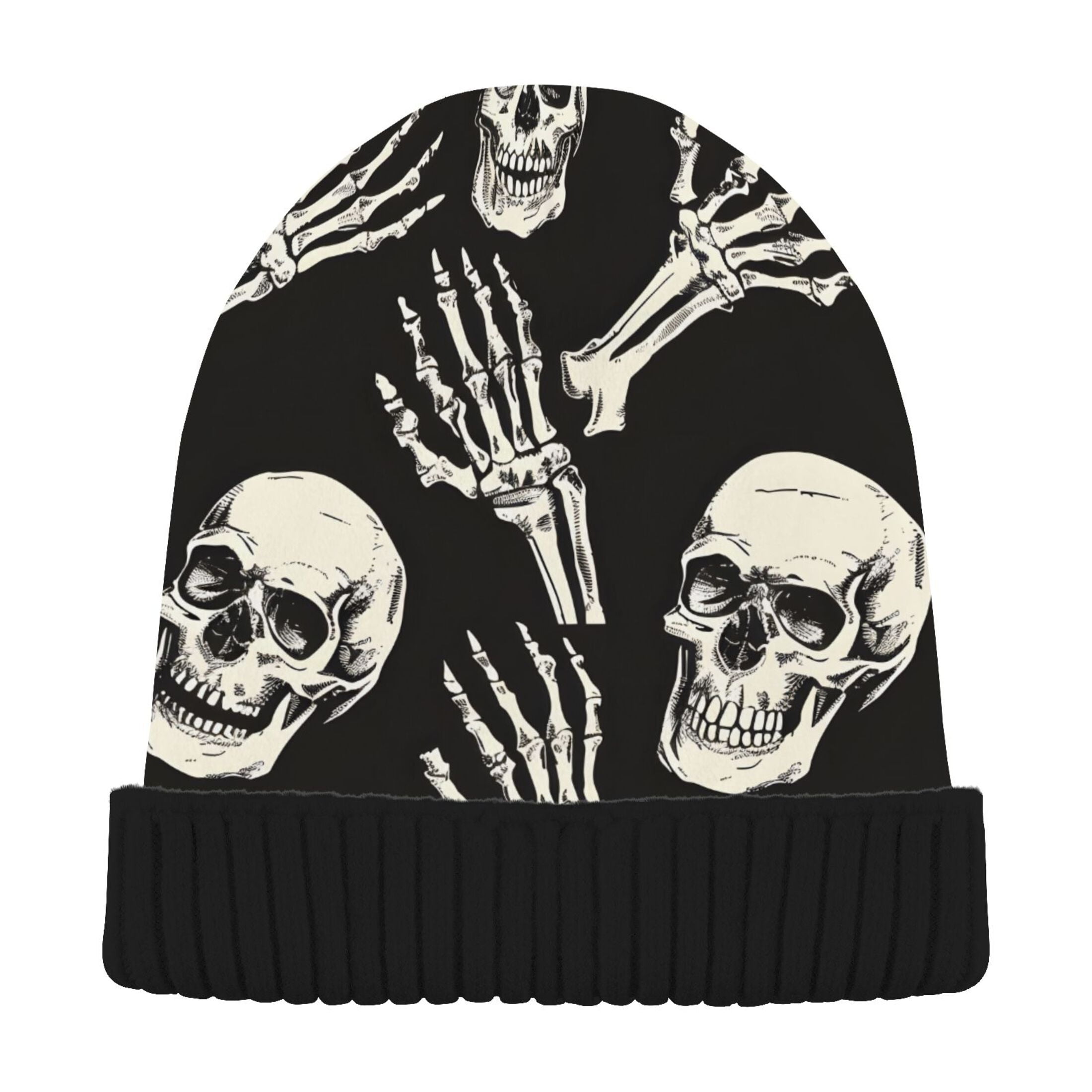 sachin and babi light blue dress Skeleton Embroidered Beanie