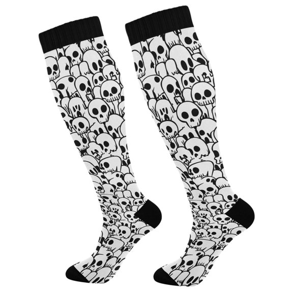 joogoo Skulls Socks Women Men Knee High Sock