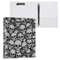 thumbnail image 1 of joogoo Skulls Hardcover 3 Ring Binder 1.5" Round Rings Interior Pockets Binders Organizer 1 Pack, 1 of 9