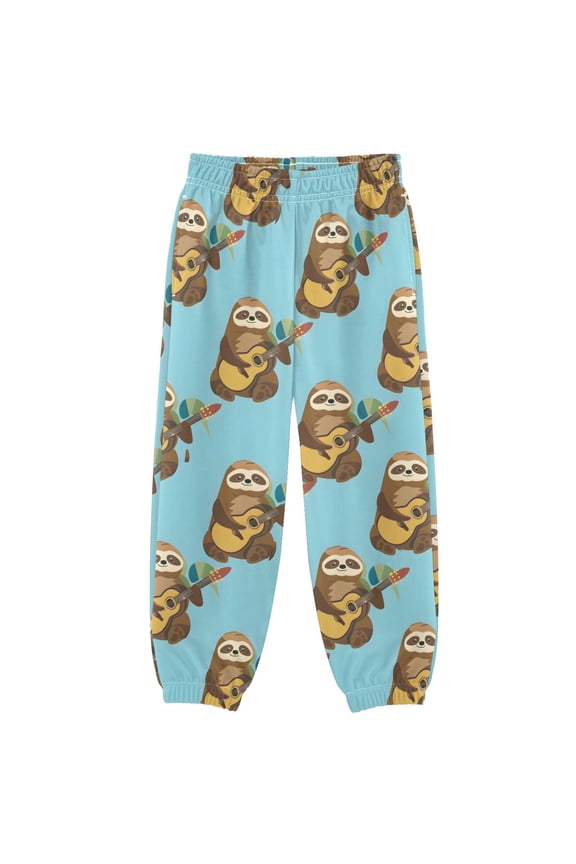 Sloth and Guitar Boys' Sweatpants Jogger Pants 4T