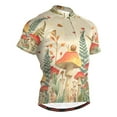 thumbnail image 1 of joogoo Snail on Mushrooms Pattern Men's Cycling Jerseys Mountain Bike Short Sleeve Tops 2XL, 1 of 7