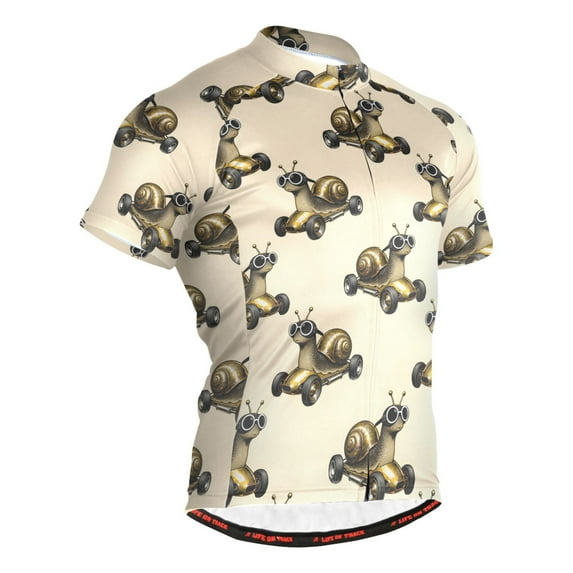 joogoo Snails Racer Pattern Men's Cycling Jerseys Mountain Bike Short Sleeve Tops M