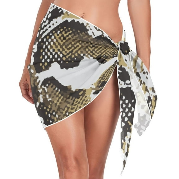 joogoo Snake Skin Women's Beach Sarong Bathing Suit Wrap Swimwear Cover Ups M
