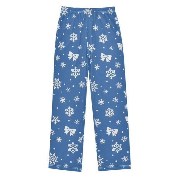 joogoo Snowflake Bows Pajama Pants Pj Bottoms Sleepwear Lounge M