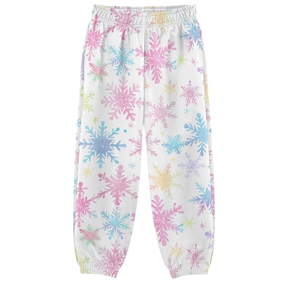 joogoo Snowflakes Colorful Boys' Sweatpants Jogger Pants 4T