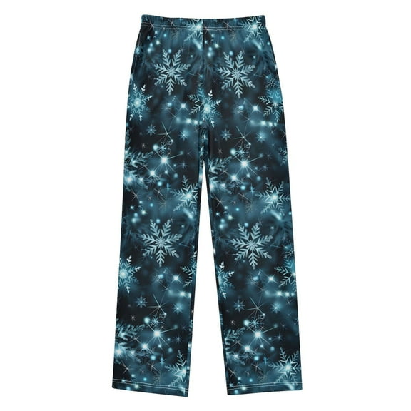 joogoo Snowflakes Glitter Pajama Pants Pj Bottoms Sleepwear Lounge XL