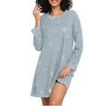 thumbnail image 1 of joogoo Snowflakes-w1 Women's Long Sleeve Nightgown Sleepwear XXXL, 1 of 8