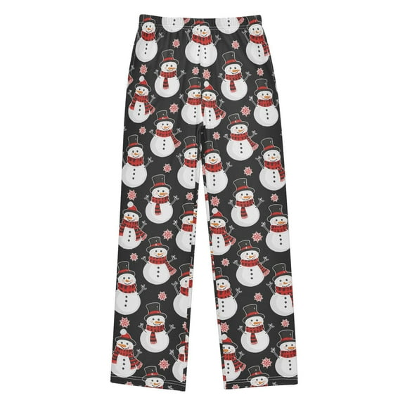 joogoo Snowman Snowflakes Christmas Pajama Pants Pj Bottoms Sleepwear Lounge S