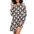 thumbnail image 1 of joogoo Snowman Snowflakes Christmas Women's Long Sleeve Nightgown Sleepwear L, 1 of 8
