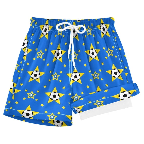 joogoo Soccer Football Stars Boys Swim Trunks Beach Swimsuit Shorts Boxer 5-6T