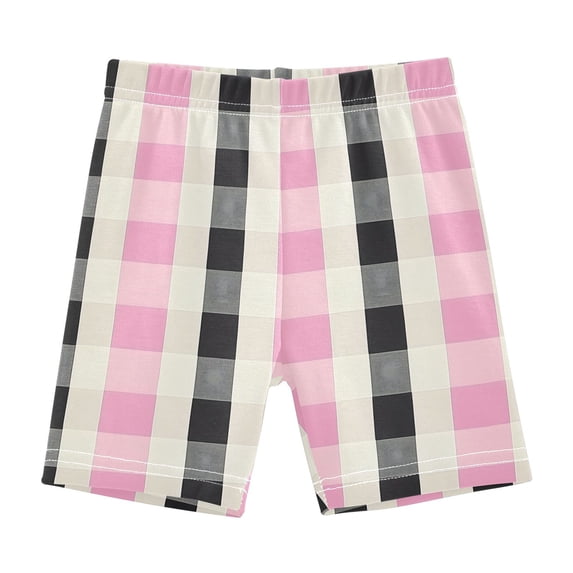 joogoo Soft Checkered Girls Lined Shorts Bike Dance Bottoms 6T