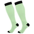 thumbnail image 1 of joogoo Solid Light Green Long Socks Women Men Knee High Sock, 1 of 8