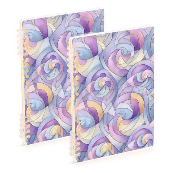 joogoo Spiral Journal Notebook Abstract Art Roses College Ruled Notebooks 8.3" x 5.7" 2 PCs