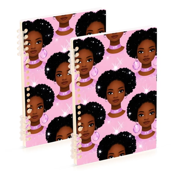joogoo Spiral Journal Notebook American-1 Pattern College Ruled Notebooks 8.3" x 5.7" 2 PCs