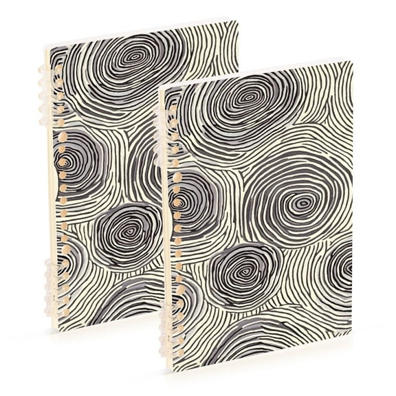joogoo Spiral Journal Notebook Art Circle College Ruled Notebooks 8.3" x 5.7" 2 PCs