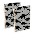thumbnail image 1 of joogoo Spiral Journal Notebook Art Dinosaur Silhouettes College Ruled Notebooks 8.3" x 5.7" 2 PCs, 1 of 8