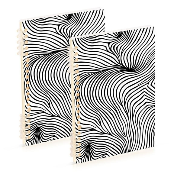 joogoo Spiral Journal Notebook Artistic Line College Ruled Notebooks 8.3" x 5.7" 2 PCs