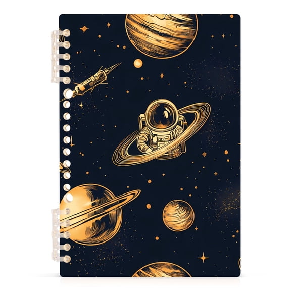 joogoo Spiral Journal Notebook Astronaut Planet Space College Ruled Notebooks 8.3" x 5.7" 1 PC