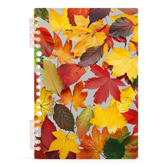 joogoo Spiral Journal Notebook Autumn Leaves Pattern College Ruled Notebooks 8.3" x 5.7" 1 PC