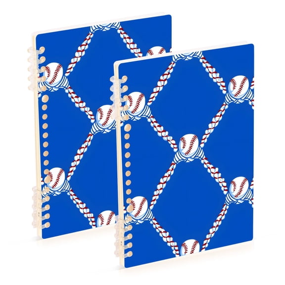 joogoo Spiral Journal Notebook Baseball College Ruled Notebooks 8.3" x 5.7" 2 PCs